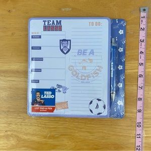 Team Ted Lasso Merchandise List Pad and Pen Be a Goldfish Weekly Daily Planner